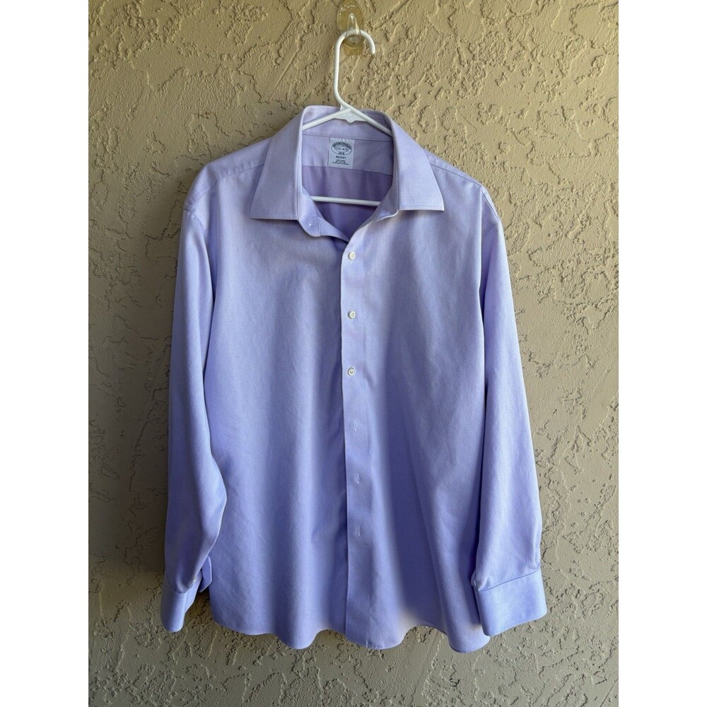 Brooks Brothers Regent Lavender Purple 17.5, 4/5 Men NonIron Shirt  100% Cotton